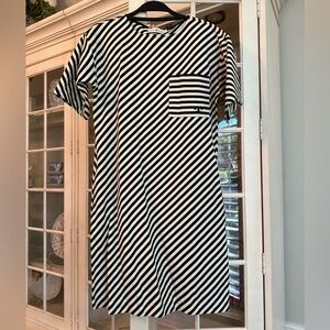 Tory Burch pocket stripe T shirt dress NWOT XXS